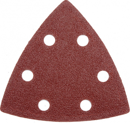 Треугольник шлифовальный MATRIX с липучкой, 93 мм Р 60, 5 шт.(73858)