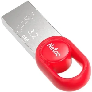 Карта USB3.2 128 GB NETAC UM2 NT03UM2N-128G-32RE серебристый/красный